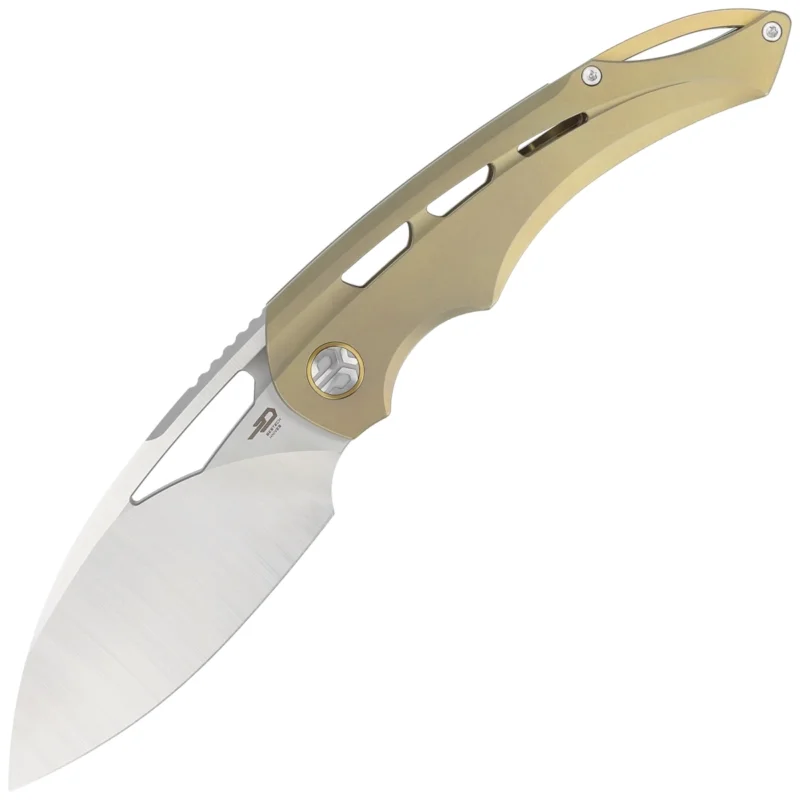 Ostatnia szansa Bestech Fairchild Gold Titanium, Satin by Hand CPM S35VN by Kombou Knife (BT2202D)