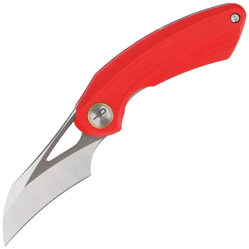 Bestech Bihai Red G10, Grey DLC Stonewashed/Satin 14C28N by Ostap Hel Knife (BG53C-2) Wysoka jakość