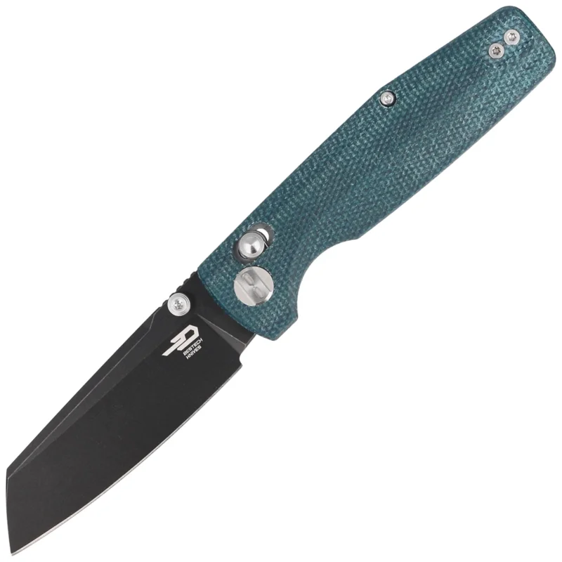 Nóż składany Bestech Slasher Blue Micarta, Black Stonewashed D2 (BG43C-2) Cena promocyjna