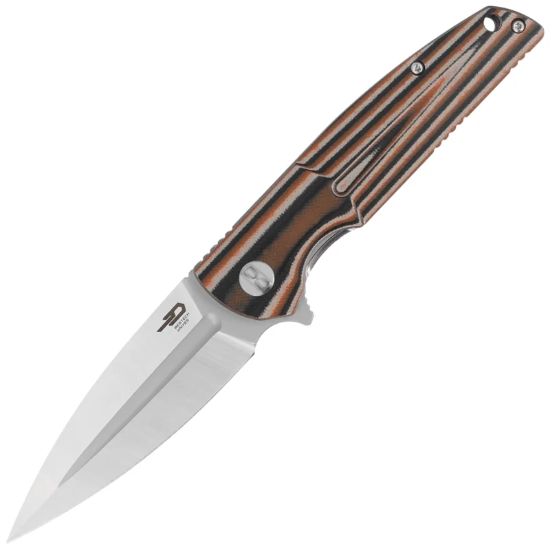 Bestech Knife Fin Black / Orange / Beige G10, Satin 14C28N (BG34C-1) Wysoka jakość