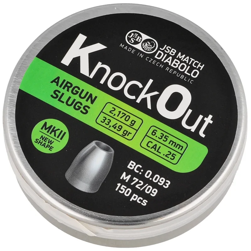 Oferta czasowa Śrut JSB Slug KnockOut MKII 6.35 mm, 2.170 g, 150 szt. (546225-150)