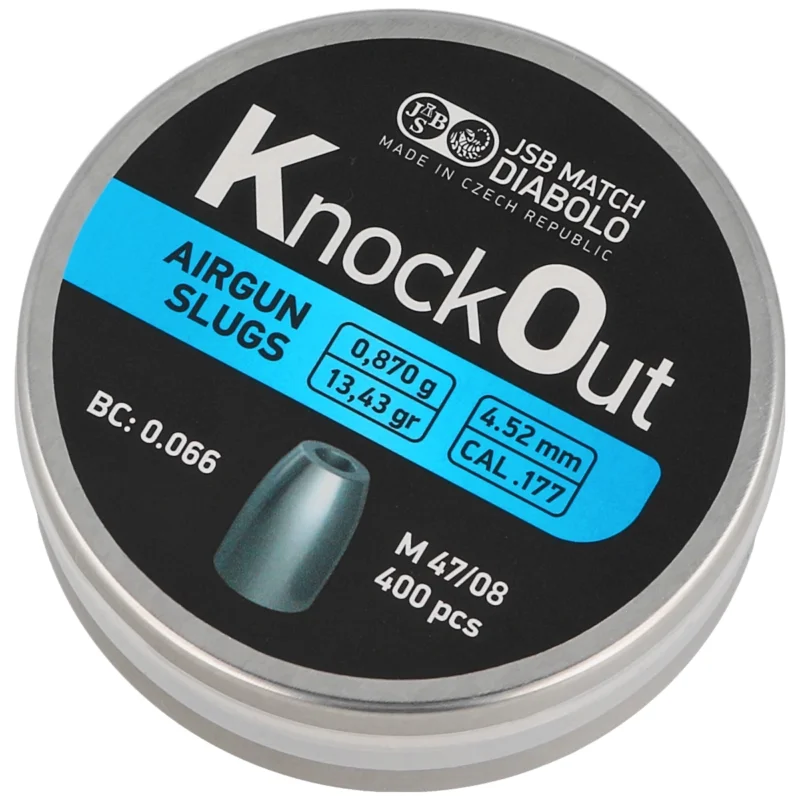 Sprawdź teraz JSB KnockOut Slugs 4.52 mm, 0.870 g, 400 pcs (546126-400)