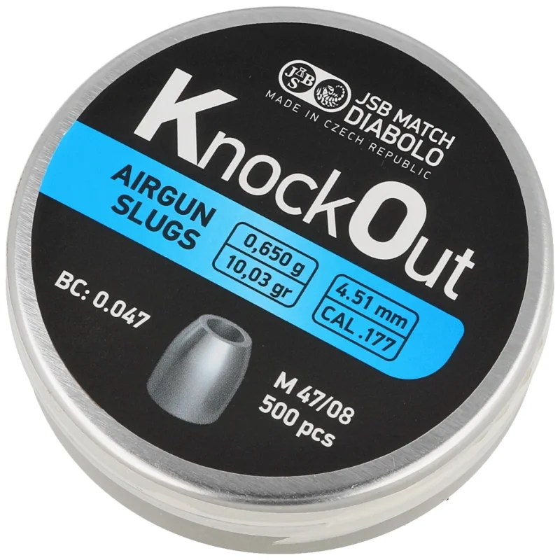 Wybór klientów JSB KnockOut Slugs 4.51 mm, 0.650 g, 500 pcs (546124-500)