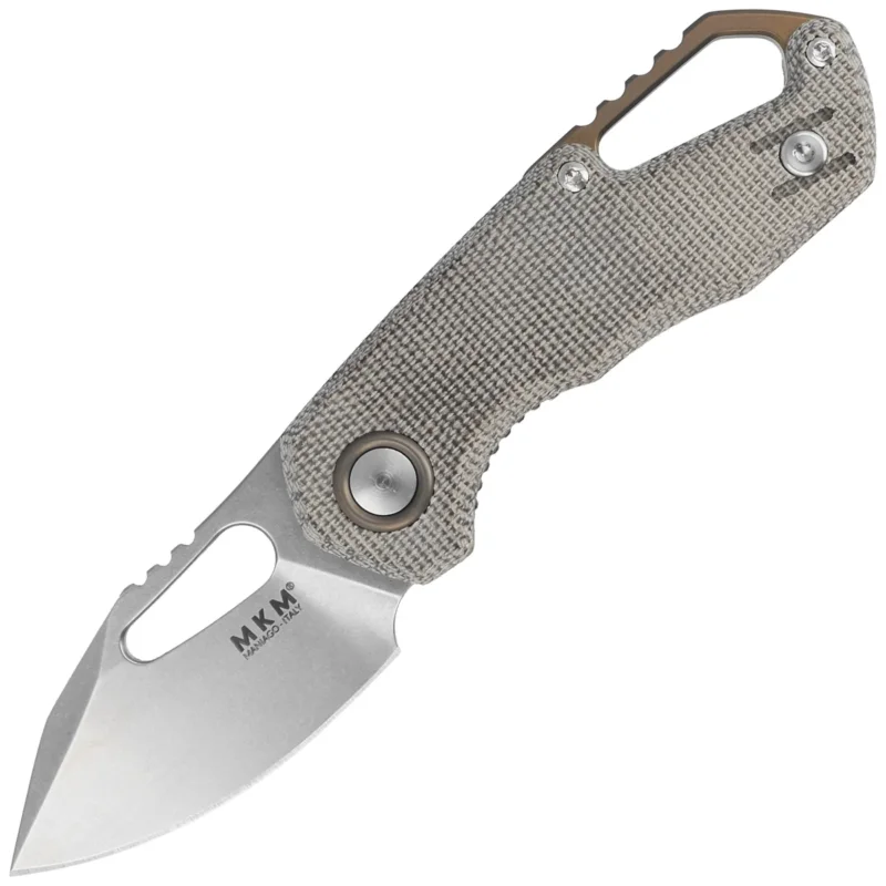 Nóż składany MKM Isonzo Clip Point Green Canvas Micarta, Stonewashed M390 by Jesper Voxnæs (MK FX03M-3GC) Ograniczona ilość