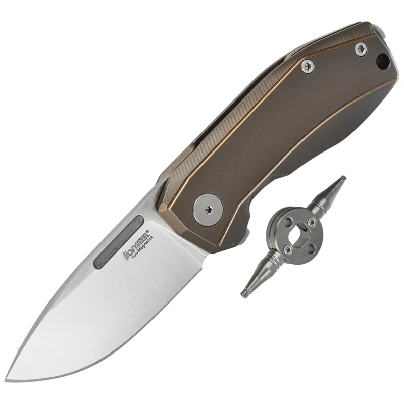 Nóż składany LionSteel Nano Bronze Titanium, Satin MagnaCut (NA01 BR) Wyjątkowa oferta