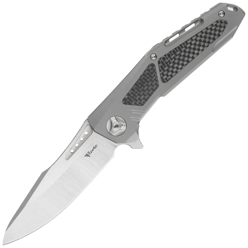 Nóż składany Reate K-3 Drop Point Grey Titanium/Carbon Fiber, Satin CTS-204P Hit cenowy