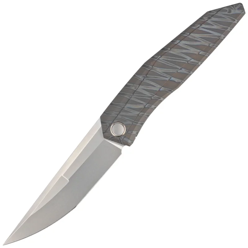 Darmowa dostawa Nóż składany WE Knife Cybernetic LE No 195/200 Tiger Stripe Titanium, Polished Bead Blasted CPM 20CV (WE22033-3)
