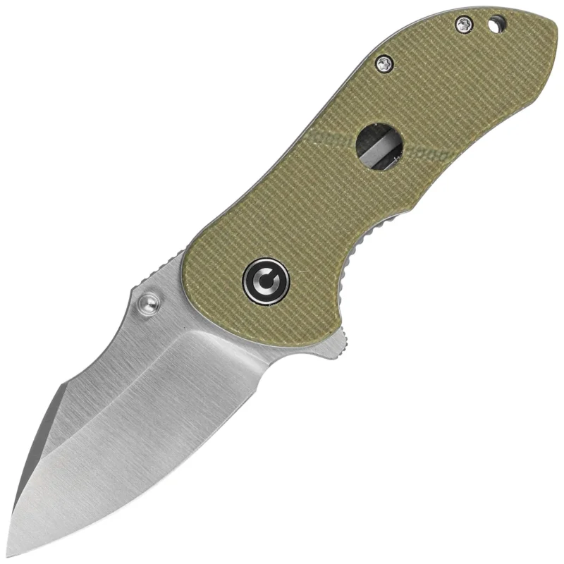 Oferta Civivi Gordo Knife Olive Canvas Micarta, Satin D2 by Peter Carey (C22018C-2)