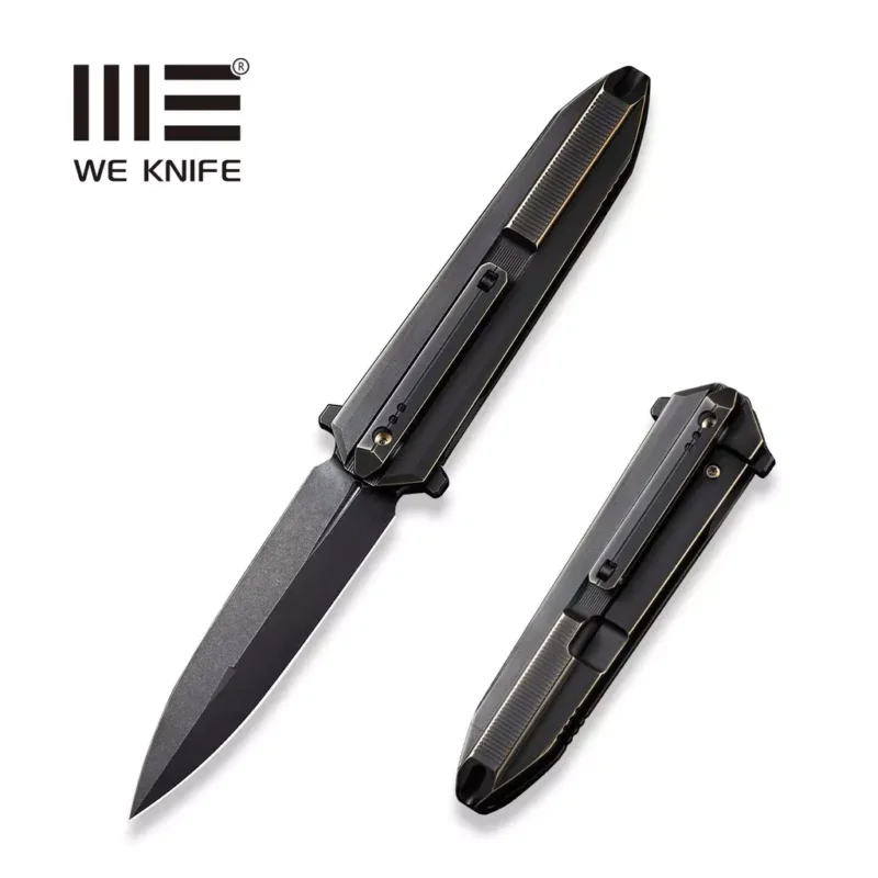 Nóż składany WE Knife Diatomic Bronze / Black Titanium, Black Stonewashed CPM 20CV (WE22032-1) Bezpieczna płatność