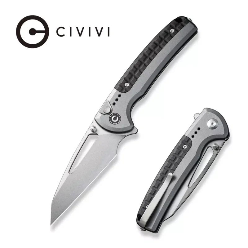 Wyjątkowa oferta Nóż składany Civivi Sentinel Strike Gray Aluminium / Black FRN, Stonewashed K110 (C22025B-2)