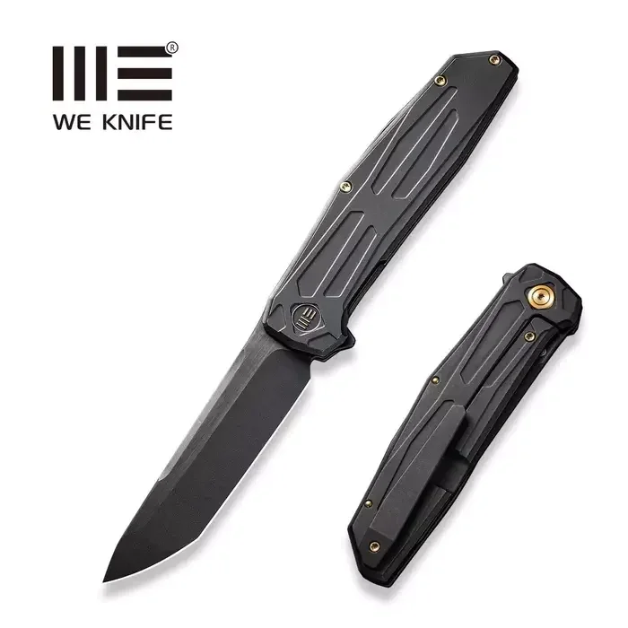 Nóż składany WE Knife Shadowfire Black Titanium, Black Stonewashed/Brushed CPM 20CV by Rafal Brzeski (WE22035-1) Zniżka