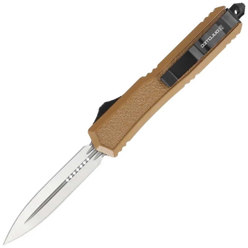 Tani Nóż automatyczny Dulotec OTF Tactical Brown Aluminum, Satin 3Cr13MoV (K188A-BR)