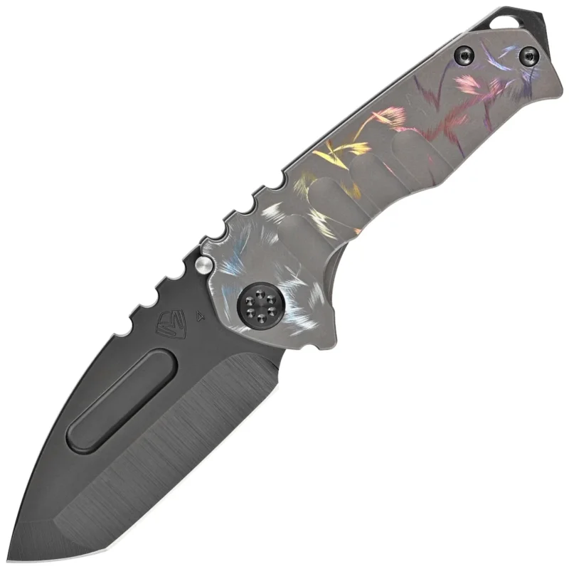 Bezpieczna płatność Medford Praetorian Genesis T Tanto Bead Blasted/Gray Titanium ''Rainbow Birds of Paradise'', Black PVD S45VN by Greg Medford
