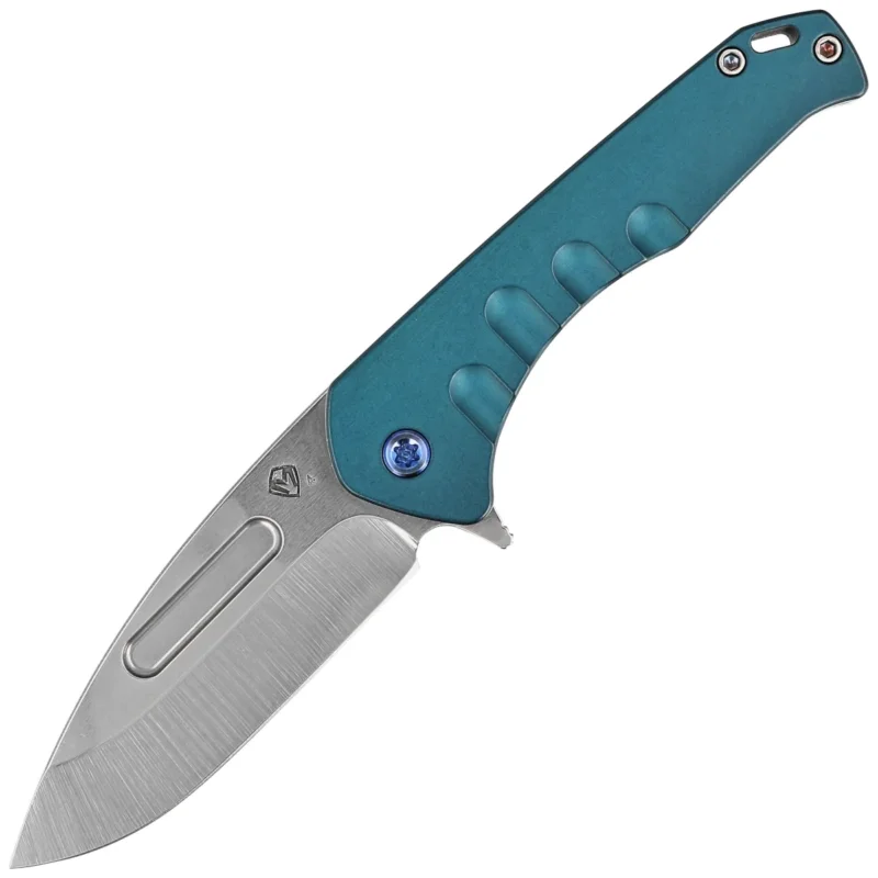 Medford Knife Praetorian Swift FL Flipper Drop Point Blue Titanium, Tumbled S45VN by Greg Medford Wyjątkowa oferta