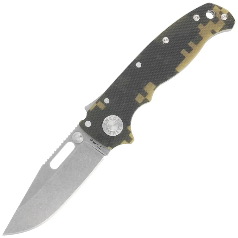 Demko AD20.5 Clip Point Knife Digi Camo G10, Stonewashed CPM 3V by Andrew Demko (205-3V-CPDC) Do wyczerpania zapasów