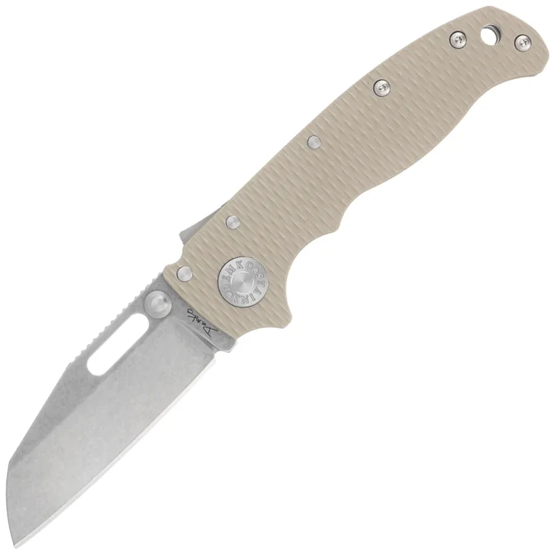 Nóż składany Demko AD20.5 Shark Foot Coyote Tan G10, Stonewashed CPM 3V by Andrew Demko (205-3V-SFCT) Oferta limitowana