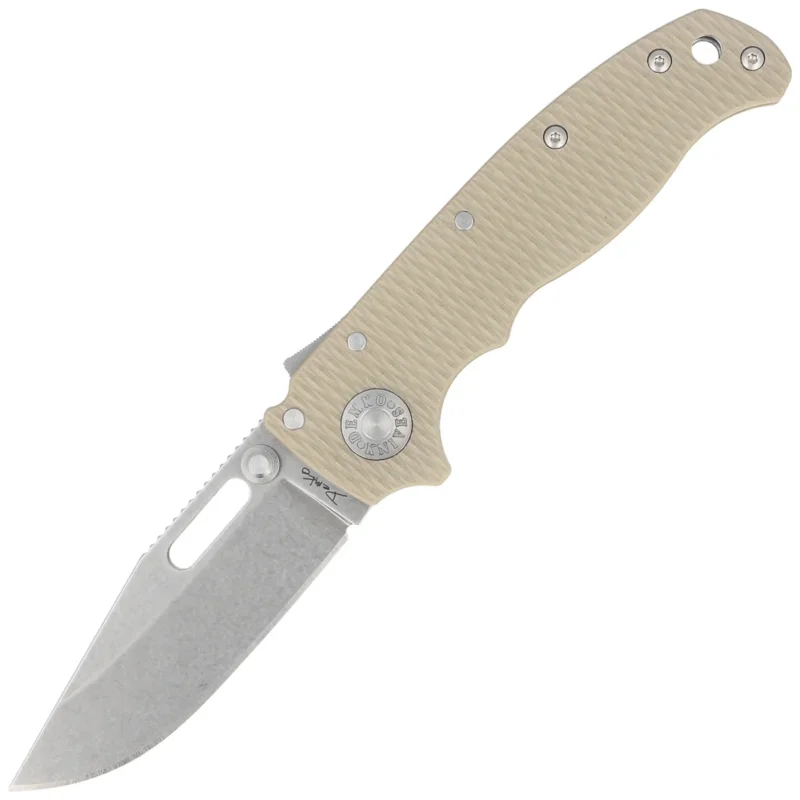 Okazja Nóż składany Demko AD20.5 Clip Point Coyote Tan G10, Stonewashed CPM 3V by Andrew Demko (205-3V-CTCP)