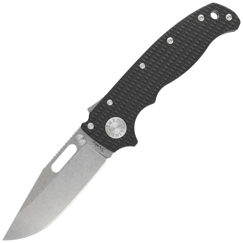 Demko AD20.5 Clip Point Knife Black G10, Stonewashed CPM S35VN by Andrew Demko (205-S35-CPB) Hit cenowy
