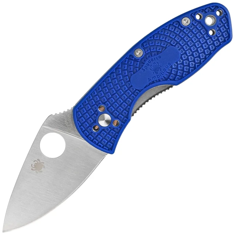 Nóż składany Spyderco Ambitious Lightweight Blue FRN, Satin Plain CPM S35VN (C148PBL) Do wyczerpania zapasów