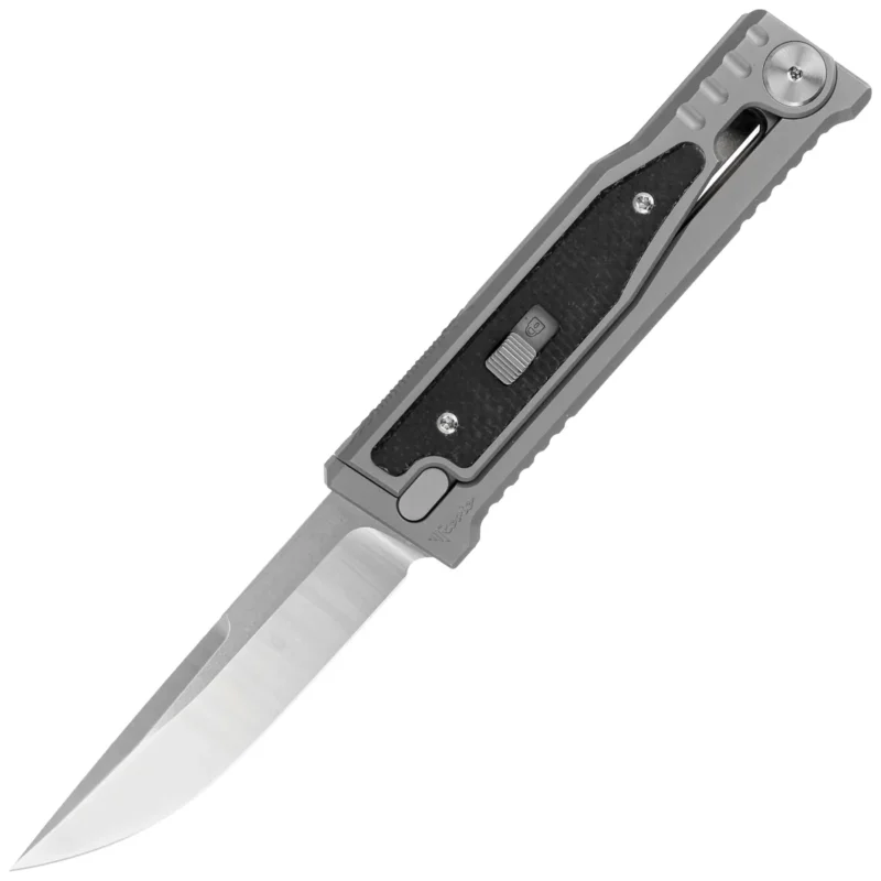 Ostatnia szansa Nóż grawitacyjny Reate EXO-M Gravity Drop Point Bead Blasted Titanium/Black Micarta, Satin Elmax