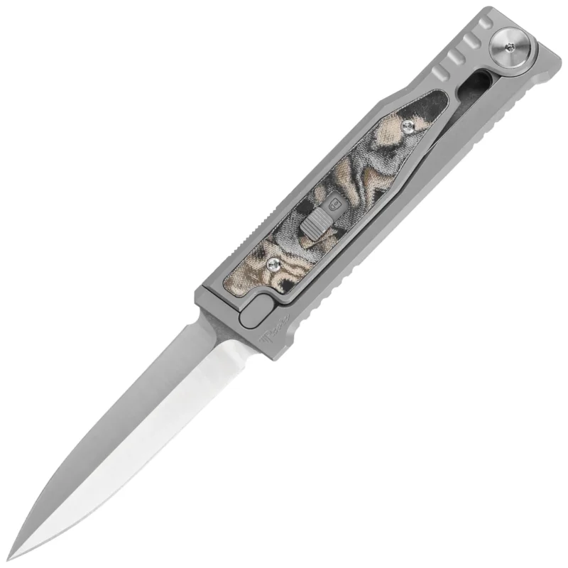 Reate EXO-M Gravity D/E Knife Bead Blasted Titanium/Burl Linen Micarta, Satin Elmax Oferta czasowa