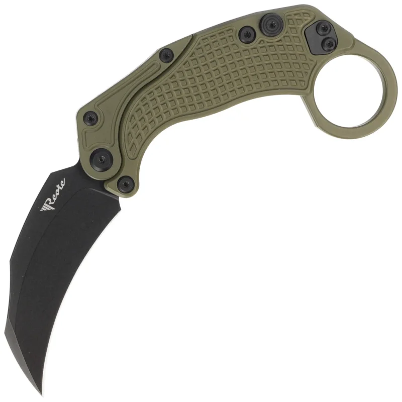 Cena promocyjna Reate Knife EXO-K Gravity Karambit Green Aluminium, Black PVD N690