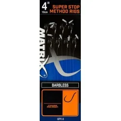 Przypon Matrix 4'' Super Stop Method Rigs Barbless rozm.18 6,35lb/10cm (8szt.) Oferta czasowa