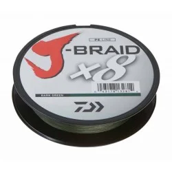 Plecionka Daiwa J-Braid X8 0,16mm/150m, ciemnozielony Ekspresowa dostawa