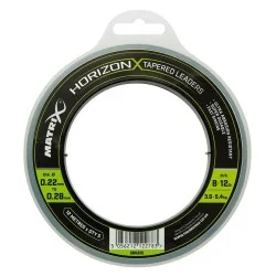 Wyjątkowa oferta Przypon strzałowy Matrix Horizon X Tapered Shock Leader 0,22-0,28mm/12m (5szt.)