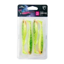 Bezpieczna płatność Przynęta gumowa Fox Rage Slick Shad UV 11cm, Lemon Tiger (4szt.)