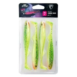 Przynęta gumowa Fox Rage Slick Shad UV 13cm, Lemon Tiger (4szt.) Szybka dostawa