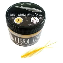 Przynęta gumowa Libra Lures Turbo Worm Mini 3,5cm, 007 Yellow (15szt.) Wyjątkowa oferta
