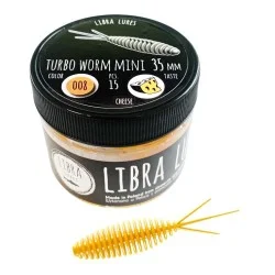 Przynęta gumowa Libra Lures Turbo Worm Mini 3,5cm, 008 Dark Yellow (15szt.) Ostatnie sztuki