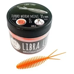 Przynęta gumowa Libra Lures Turbo Worm Mini 3,5cm, 011 Hot Orange (15szt.) Zniżka
