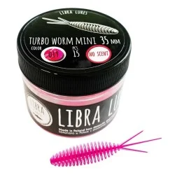 Oferta limitowana Przynęta gumowa Libra Lures Turbo Worm Mini 3,5cm, 019 Hot Pink (15szt.)
