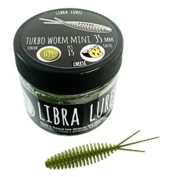 Przynęta gumowa Libra Lures Turbo Worm Mini 3,5cm, 031 Olive (15szt.) Oferta czasowa