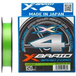 Plecionka YGK X-Braid Braid Cord X4 150m, Chartreuse Do wyczerpania zapasów