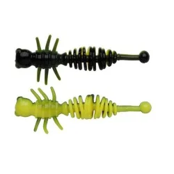 Nie przegap Przynęta gumowa Berkley Power Larvae, Black/Sunshine Yellow