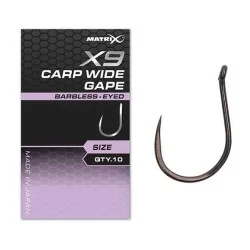 Haczyk Matrix X9 Carp Wide Gape Barbless - Eyed (10szt.) Zniżka