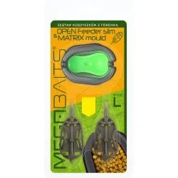 Zestaw podajników zanętowych z formą Dragon Megabaits Open Feeder Slim L & Matrix Mould Oferta czasowa