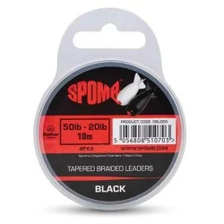 Wybór klientów Przypon strzałowy Spomb Tapered Braided Leaders 0,38-0,20mm/10m, Black (3szt.)